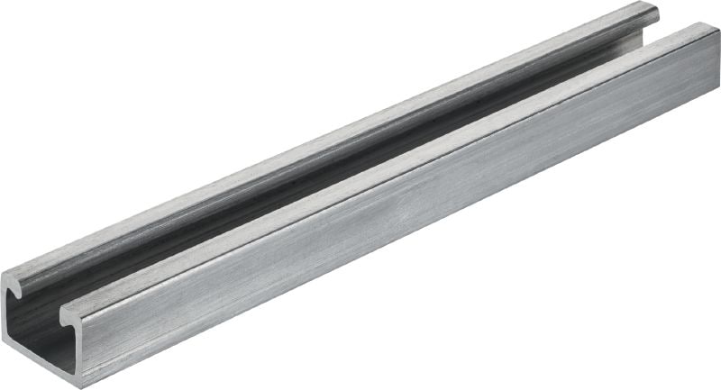HAC-C-W Weldable channel High-performance C-profile mounting channels for steel-to-steel welding, available in blank, HDG and A4 stainless steel