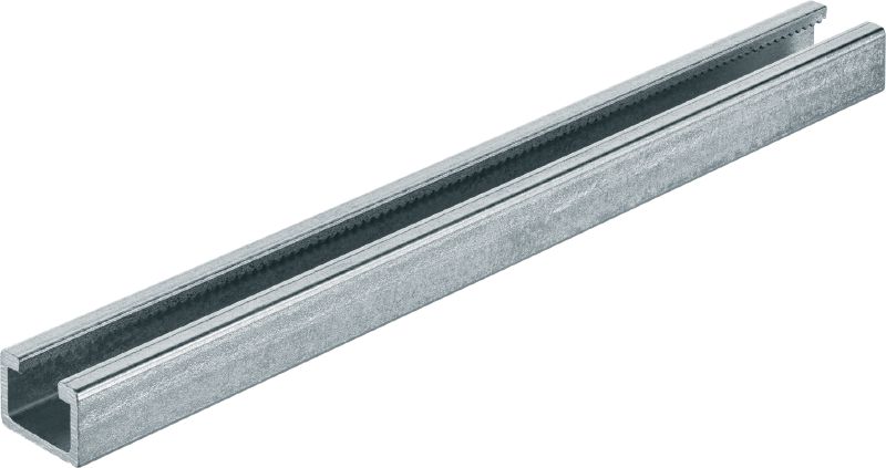HAC-C-W Weldable channel High-performance C-profile mounting channels for steel-to-steel welding, available in blank, HDG and A4 stainless steel