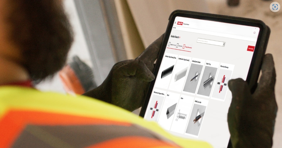 Jobsite incharge checking firestop selector