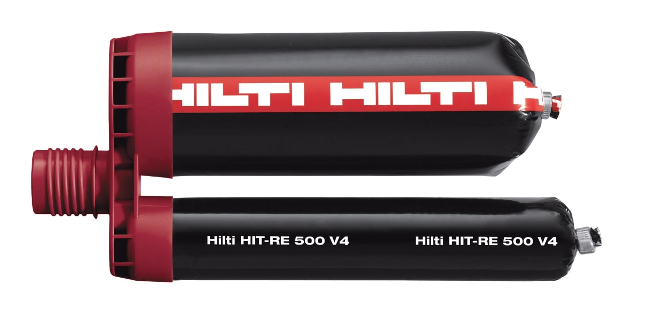 HIT-RE 500 V4 ultimate-performance epoxy mortar as part of the Hilti SafeSet system