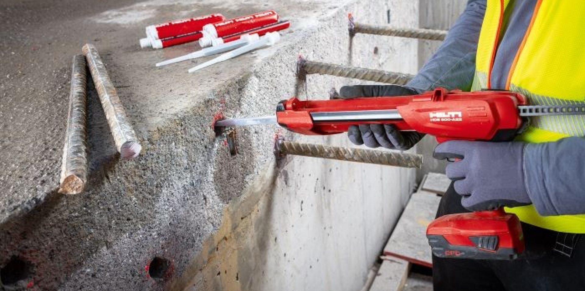 Rebaring with Hilti RE 500