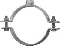 MP-MR heavy-duty pipe clamp Stainless steel (A4) pipe clamp without sound insulation for heavy-duty applications