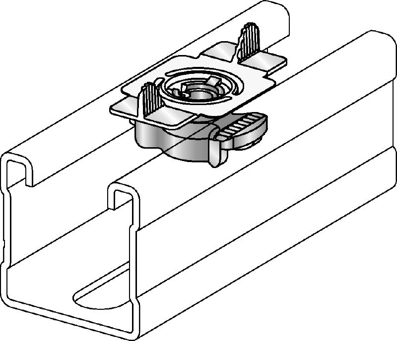 MQM Wing nut Galvanised wing nut for connecting modular support system components