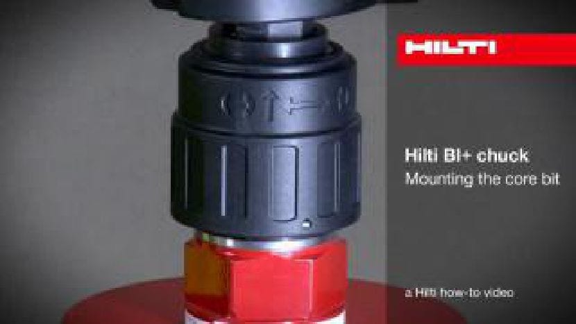 BI+ chuck – Fitting the core bit