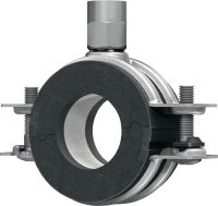 MRP-RPC Quick-close refrigeration pipe clamp Galvanised pipe clamp for high productivity in refrigeration and cold water applications with an insulation thickness of 19 mm