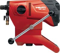 DD 120 Core drill Extremely compact, light and mobile diamond coring machine for rig-based concrete coring from 16-162 mm (5/8 – 6-3/8) in diameter