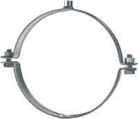 MP-MX heavy-duty pipe clamp Galvanised pipe clamp without sound insulation for extra heavy-duty applications