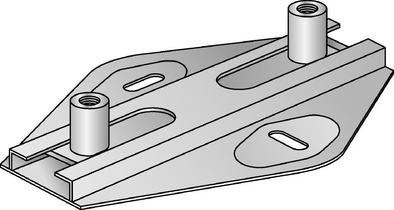 MSG 1,75 Slide connector (double) Premium galvanised slide connector for light-duty heating and refrigeration applications