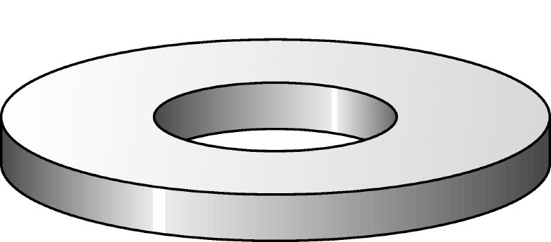 Galvanised flat washer Galvanised flat washer corresponding to ISO 7093 used in various applications