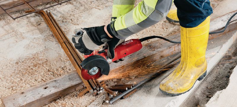 AG 125-13S Angle grinder 1300W (1150W for 110V) angle grinder with long-life brushes, for cutting and grinding with discs up to 125 mm Applications 1