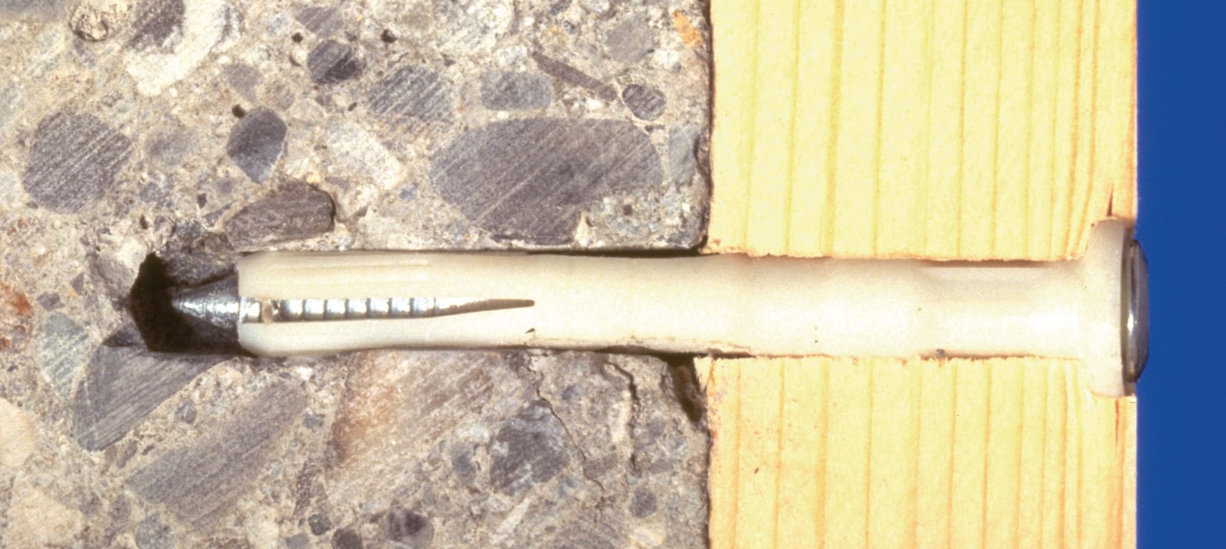 100 Hilti Hammer Fixings HPS-1 6/25X50 Plastic Universal Plugs Long with Screw