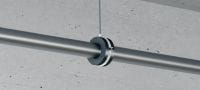 MRP-RPC Quick-close refrigeration pipe clamp Galvanised pipe clamp for high productivity in refrigeration and cold water applications with an insulation thickness of 19 mm Applications 1
