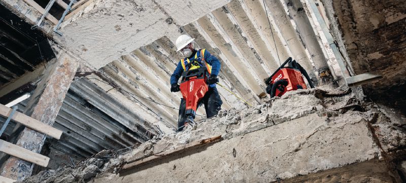 TE 2000-22 Cordless jackhammer Powerful and light battery-powered breaker for concrete and other demolition work (Nuron battery platform) Applications 1