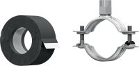 MRP-RPC Quick-close refrigeration pipe clamp Galvanised pipe clamp for high productivity in refrigeration and cold water applications with an insulation thickness of 19 mm