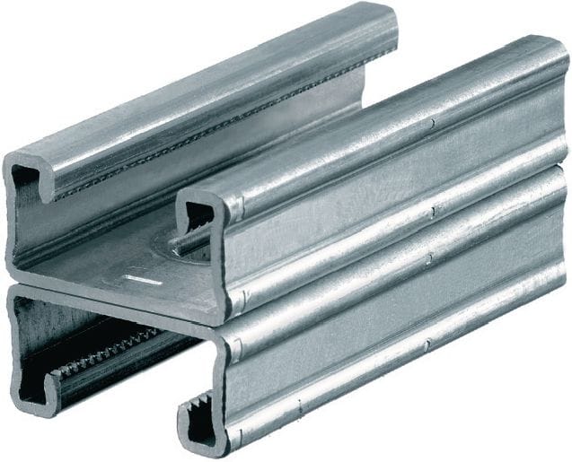 MQ-21 D-R C-Channel profile Stainless steel (A4) double C-Channel profile for medium-duty applications