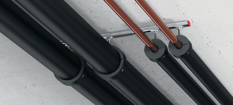 MRP-KF Quick-close refrigeration pipe clamp High-density refrigeration pipe clamp with quick closure for high productivity for heavy-duty in refrigeration applications Applications 1