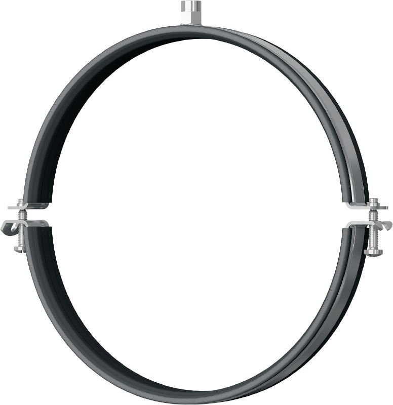 MV-PI Ventilation pipe clamp Galvanised ventilation pipe clamp with sound insulation for high productivity in spiral duct applications